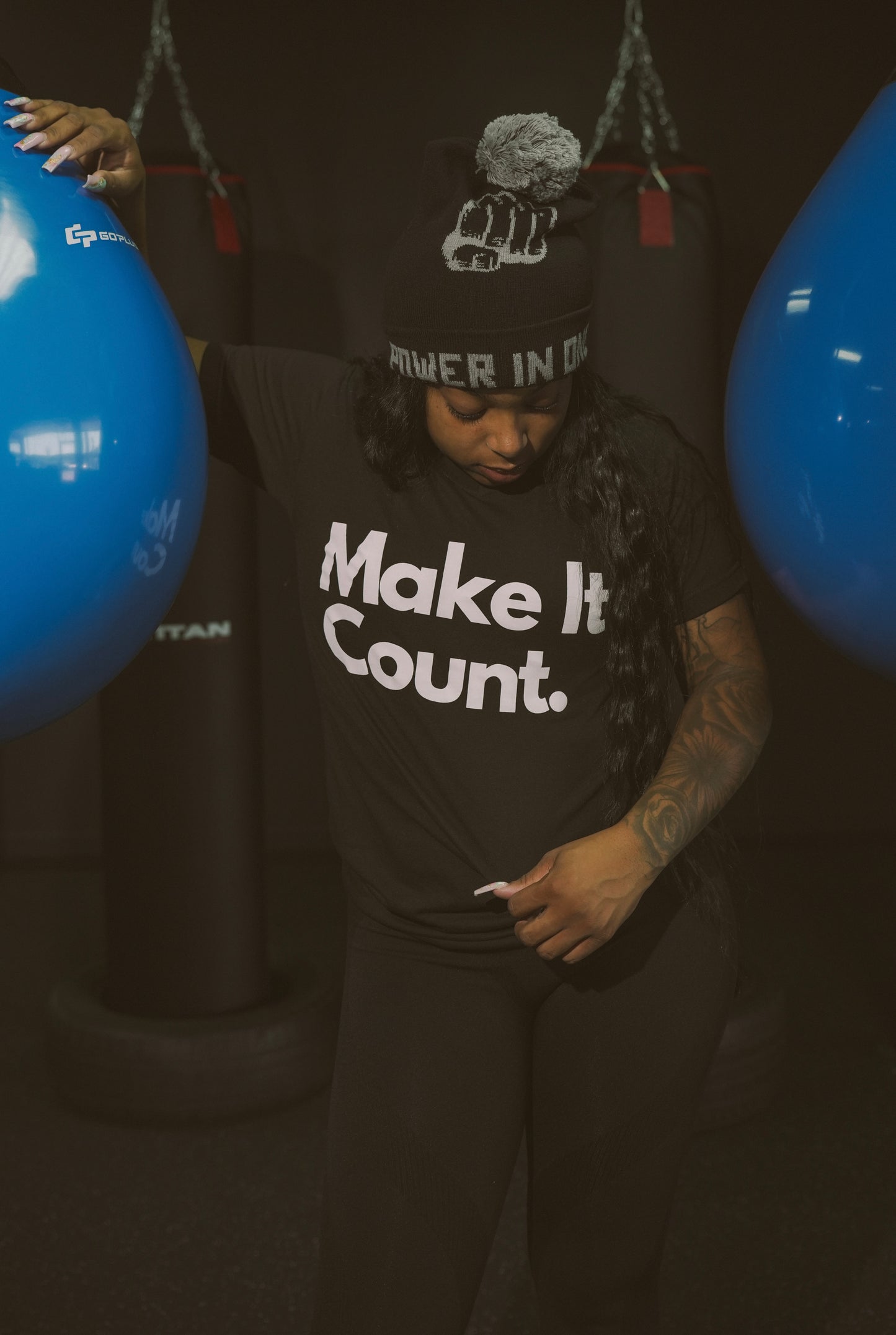 Make It Count V-Neck Tee