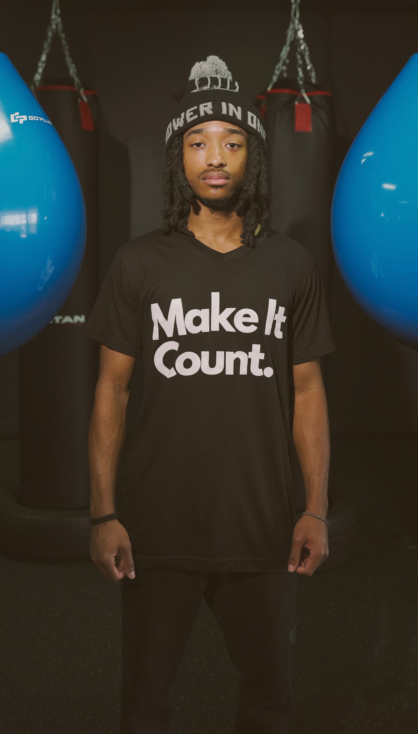 Make It Count V-Neck Tee